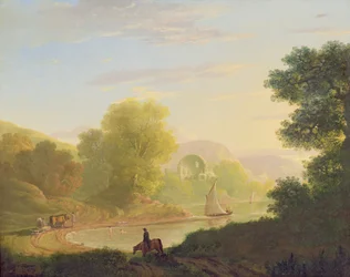 Eine imaginäre Küstenszene mit dem Tempel der Venus in Baiae, 1773